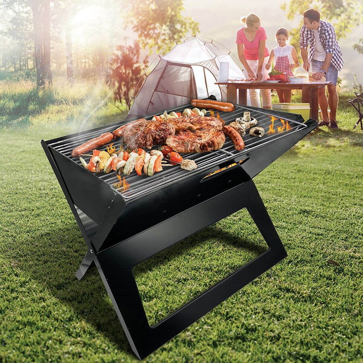 Kolgrill med hjul Feel Maestro MR-1011 Svart Metall - 4