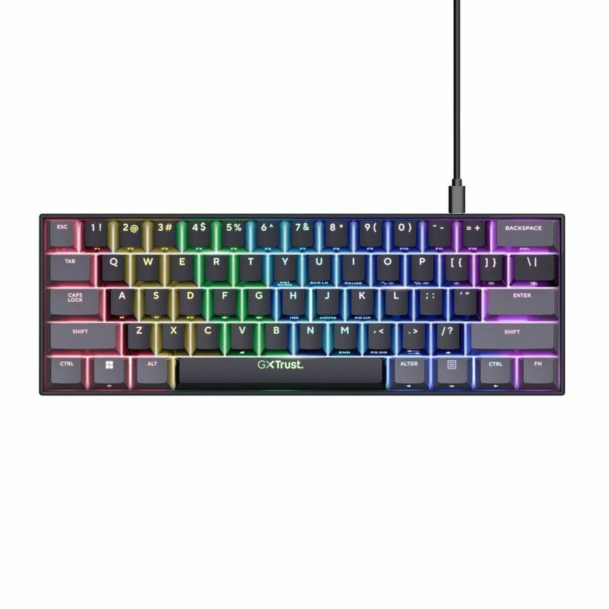 Gaming Tangentbord/ OR: Speltangentbord Trust GXT 867 Acira Svart - 3