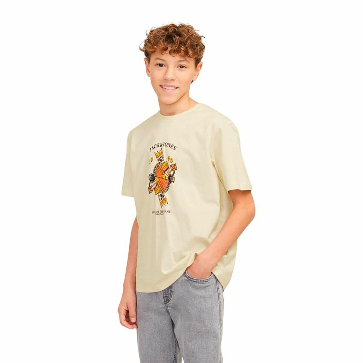 Barn T-shirt med kortärm Jack & Jones Joranatomy Skull Ss Crew Neck - 2