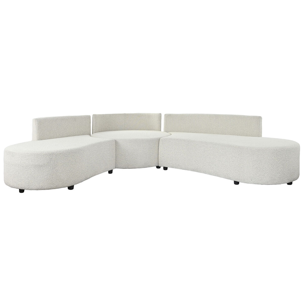 Soffa DKD Home Decor Vit Trä Modern 250 x 241 x 66 cm - 4