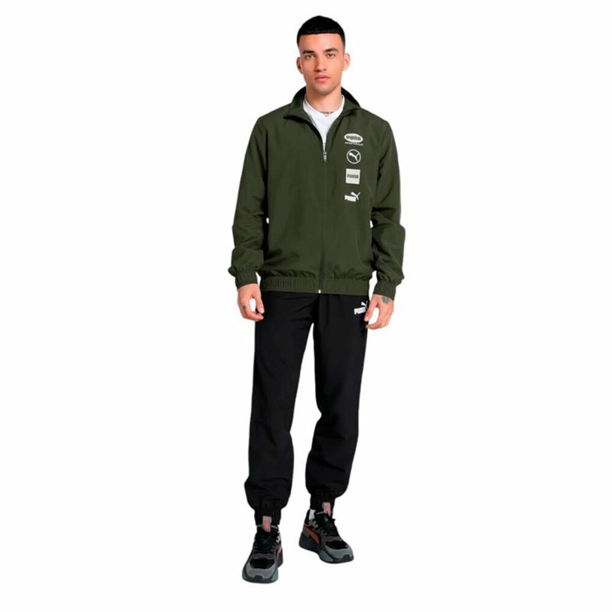 Träningsoverall, Vuxen Puma Woven Graphic Suit Cl Grön Män - 3
