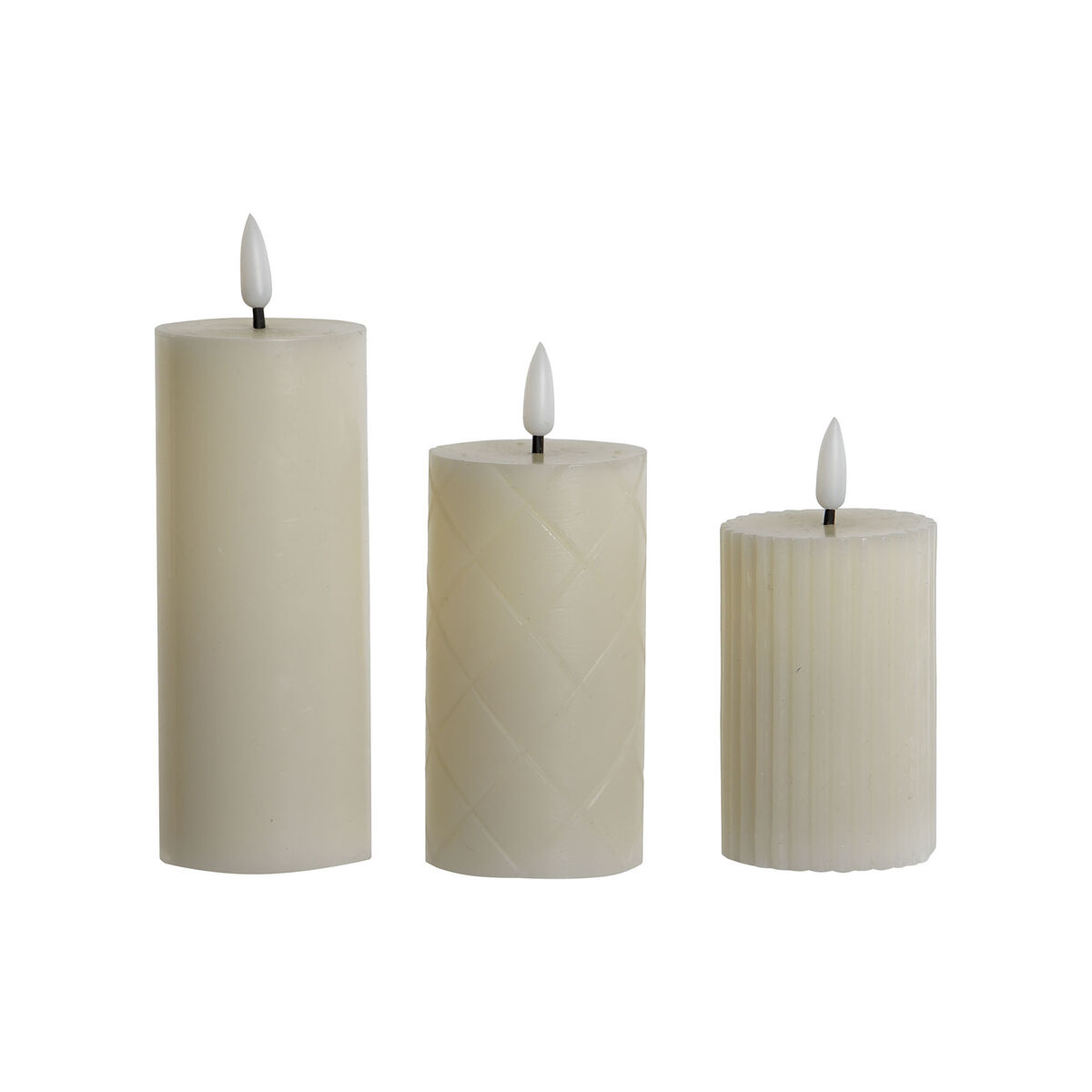 LED Ljus Home ESPRIT Beige 5,5 x 5,5 x 13,5 cm (AA) - 2