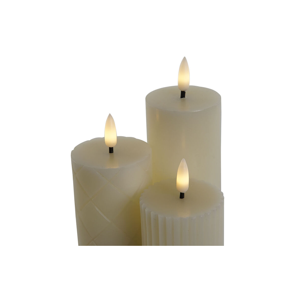 LED Ljus Home ESPRIT Beige 5,5 x 5,5 x 13,5 cm (AA) - 3