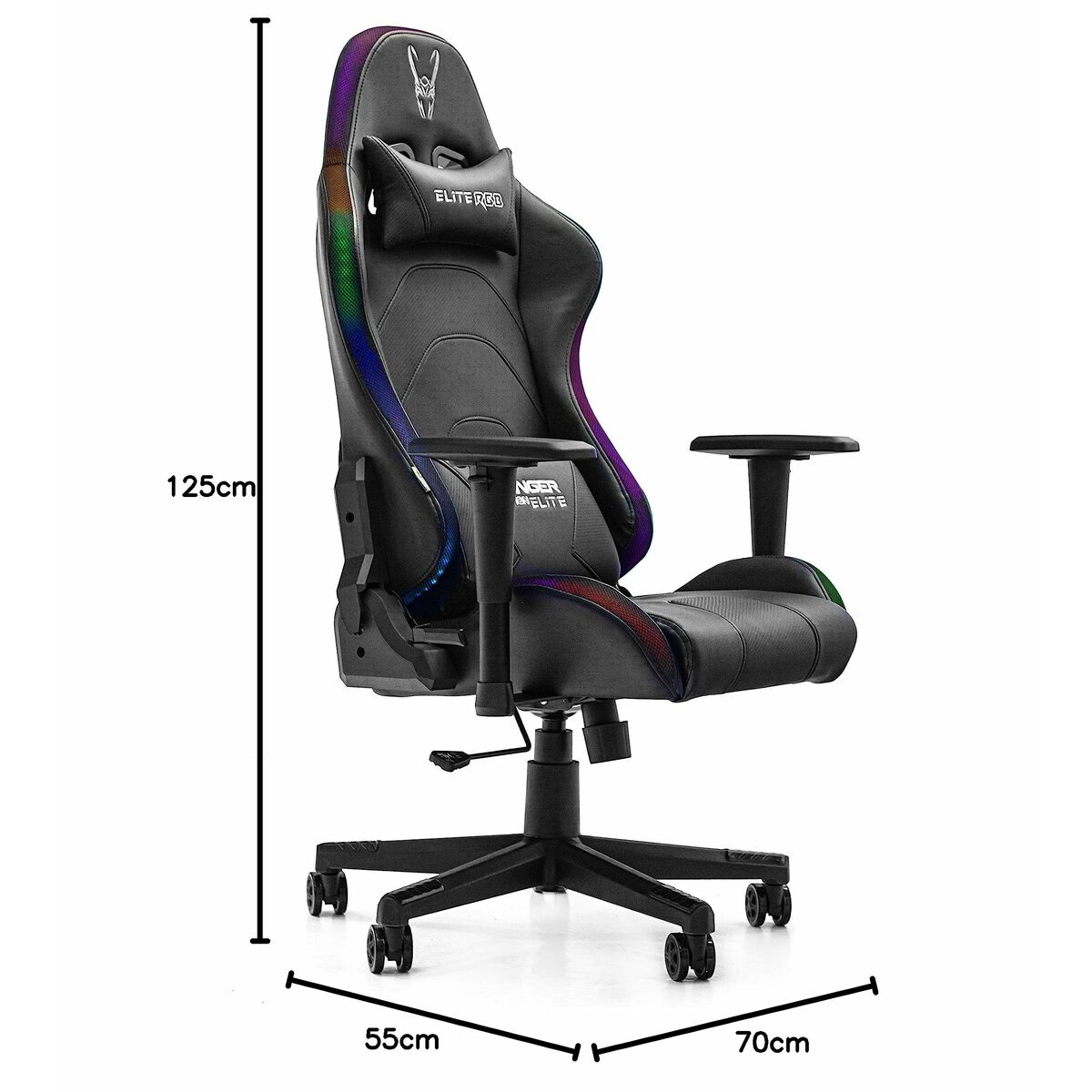 Spelstol Woxter GM26-068 Svart RGB - 3