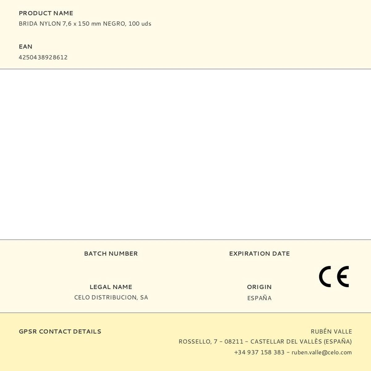 Nylonkabelband CELO Svart - 2