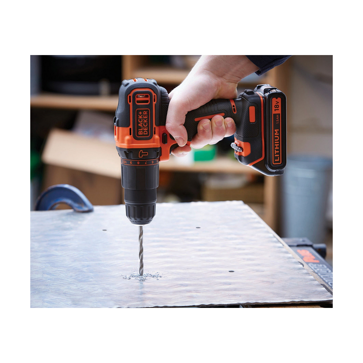 Elektrisk skruvmejsel Black & Decker BDCHD18KB 40 Nm - 14