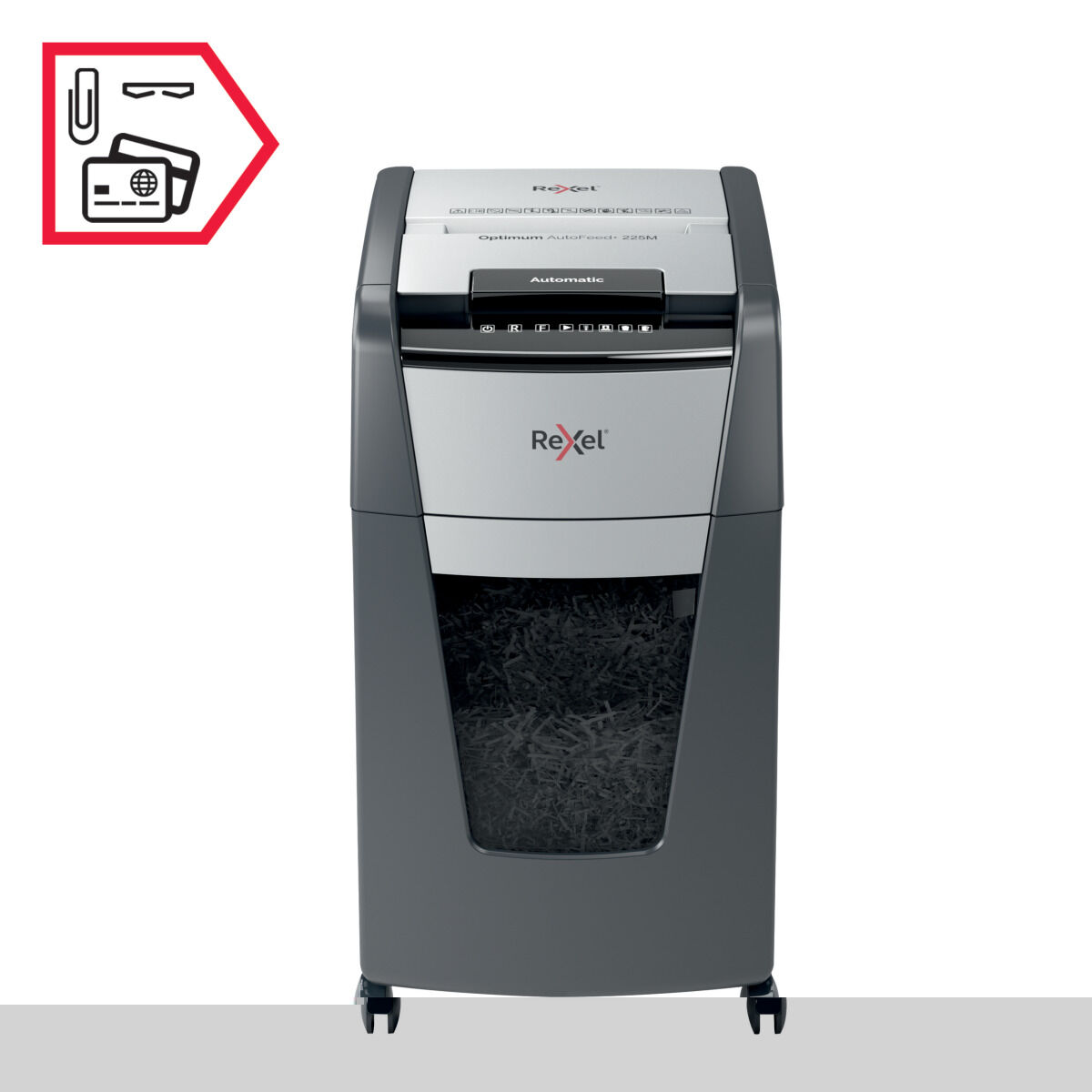 Dokumentförstörare Mikroskärande Rexel AutoFeed+ 225M 60 L - 5