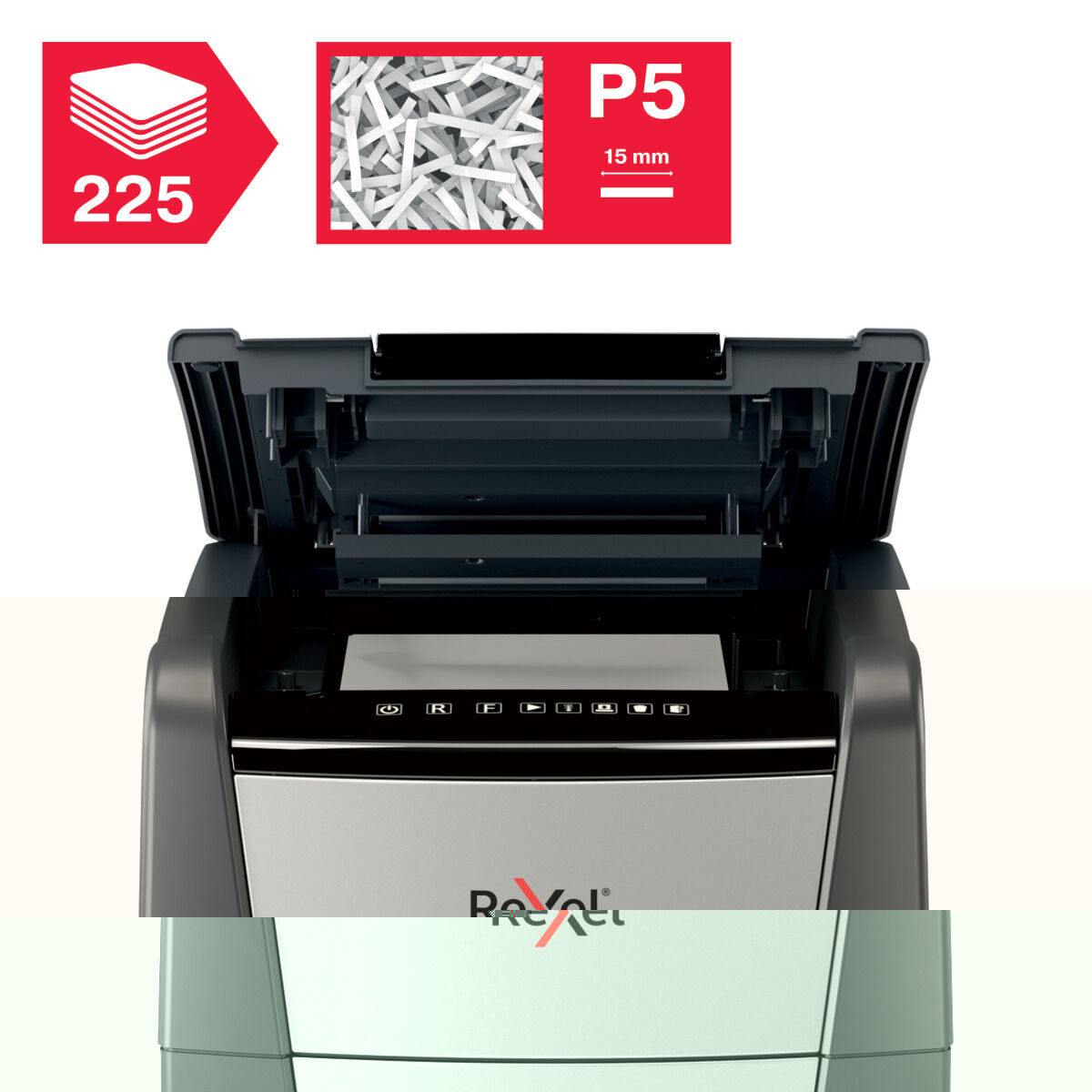 Dokumentförstörare Mikroskärande Rexel AutoFeed+ 225M 60 L - 3
