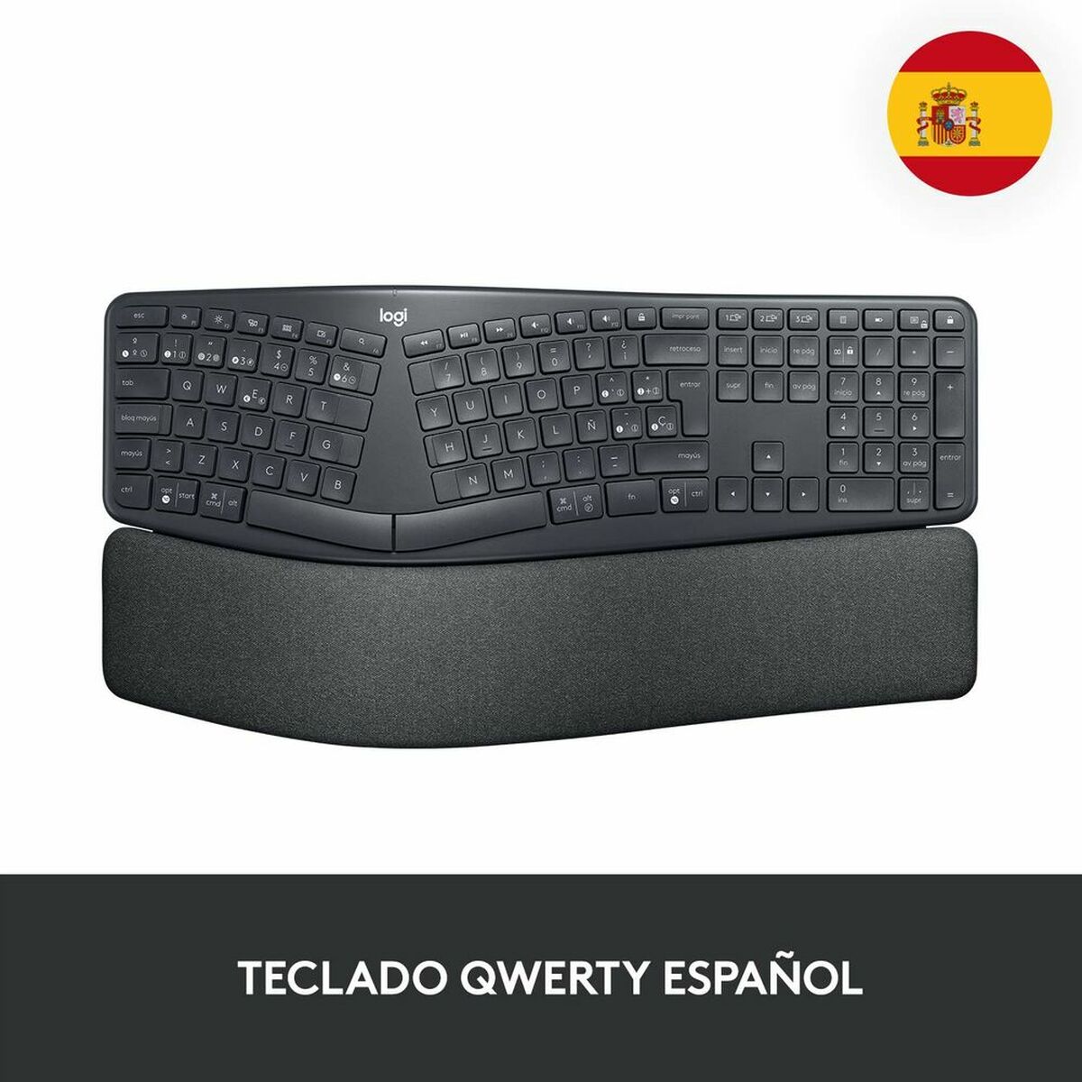 Tangentbord Logitech 920-010105 spanska Svart Grå Grafit Qwerty Spanska