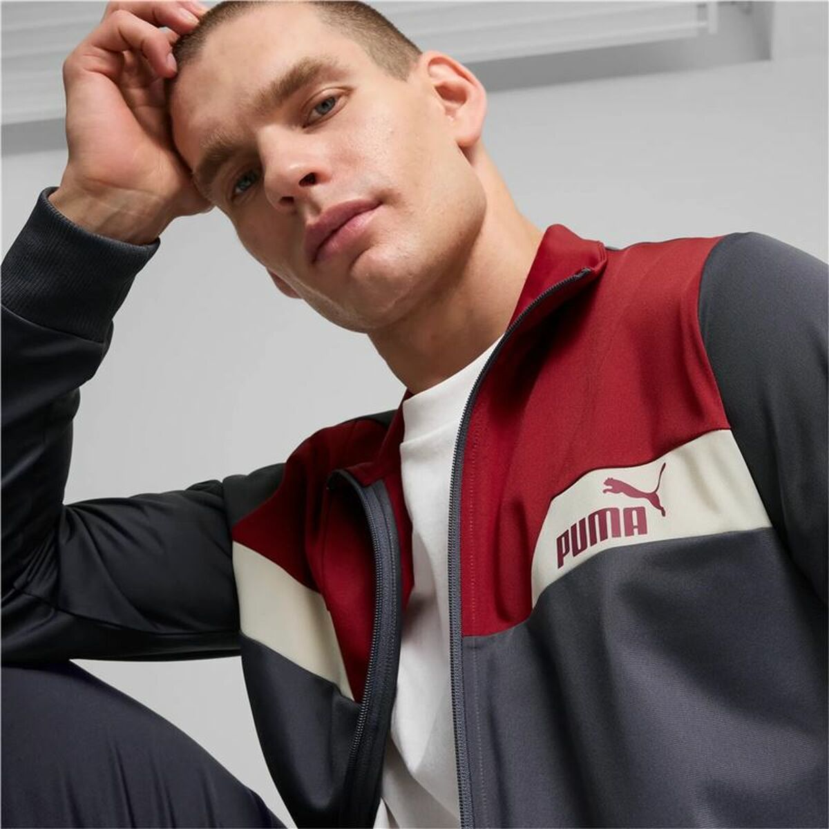 Träningsoverall, Vuxen Puma Power Poly Suit Grå Män 2 Delar - 5
