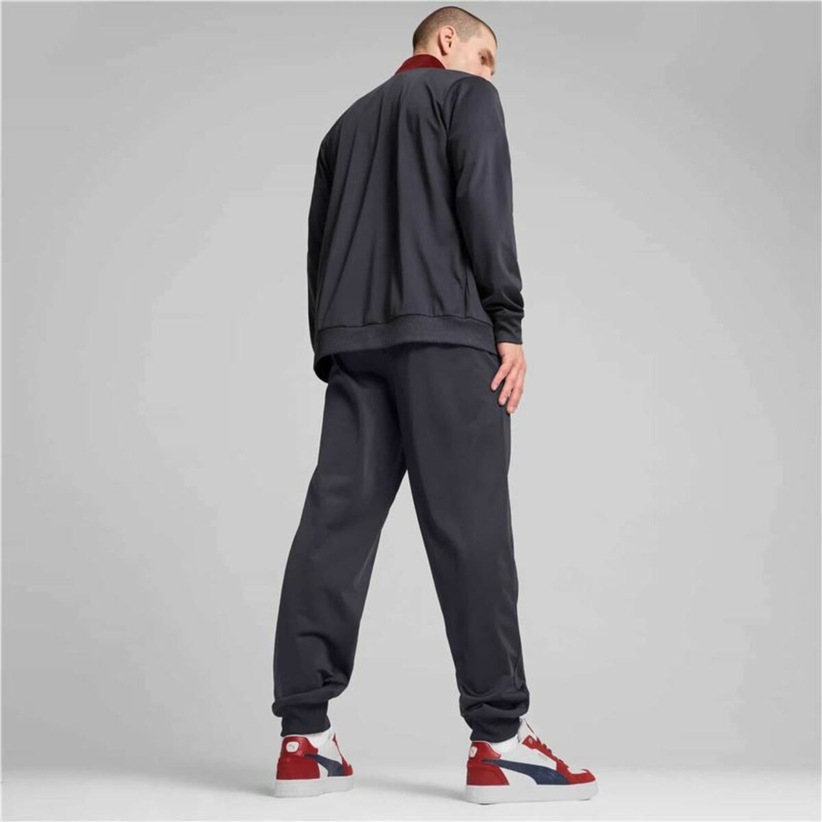Träningsoverall, Vuxen Puma Power Poly Suit Grå Män 2 Delar - 4