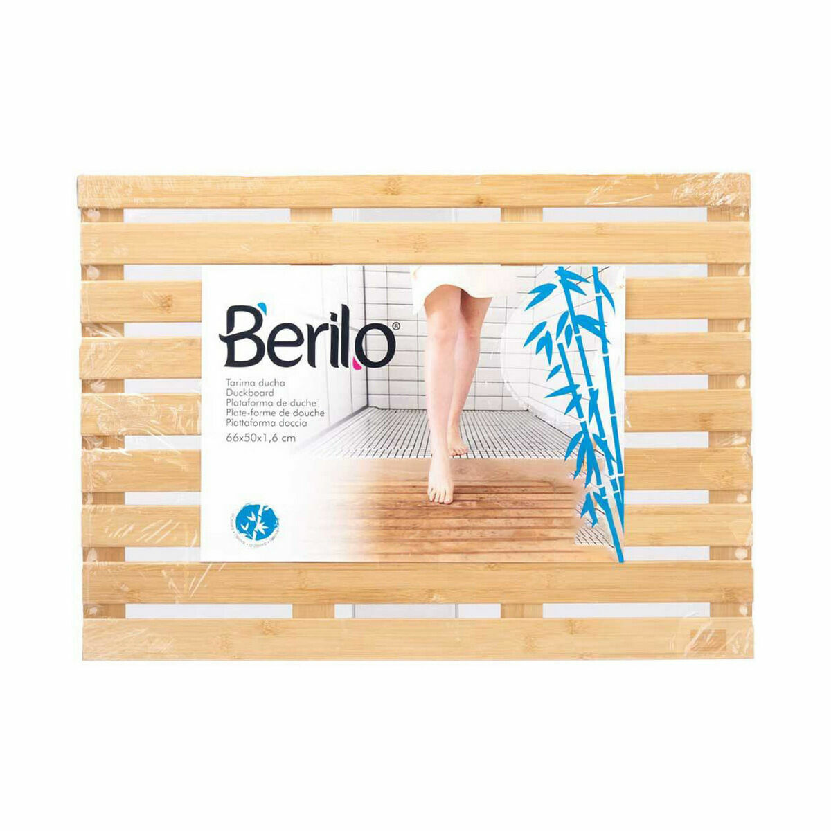 Plattform Berilo Naturell Bambu 66 x 2,3 x 50 cm (6 antal) - 7