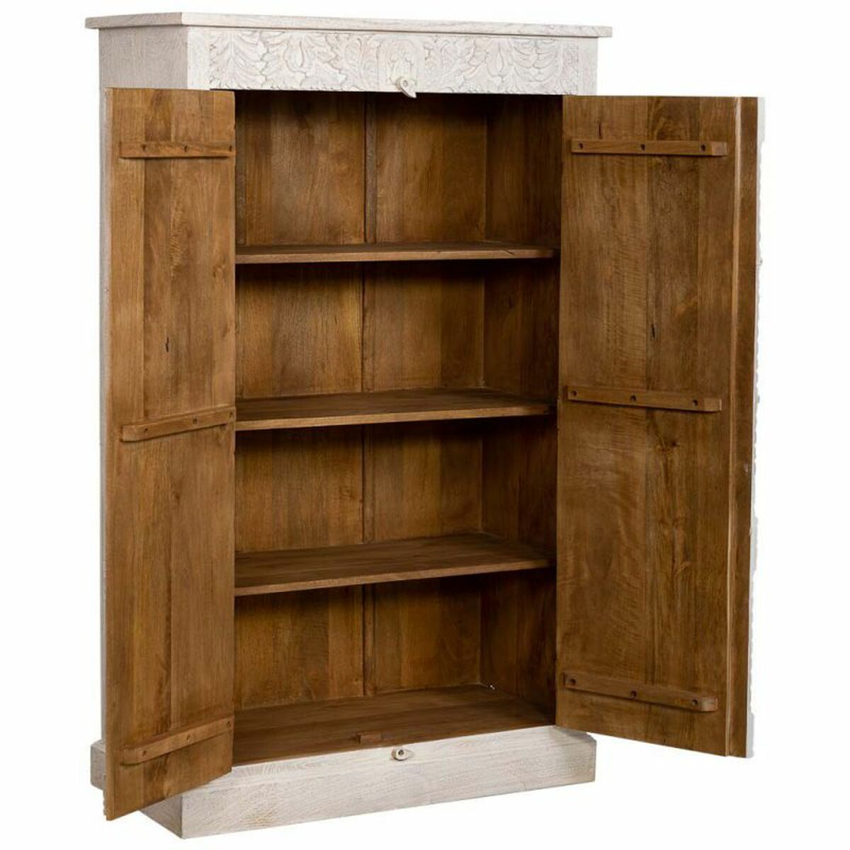 Garderob Alexandra House Living Vit Mangoträ 98 x 160 x 46 cm - 2