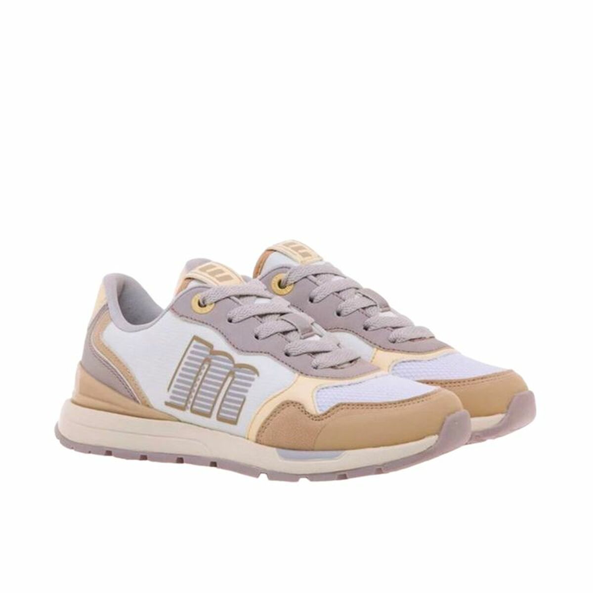 Sportskor Casual Mustang Compact Vit Ljusbrun - 2