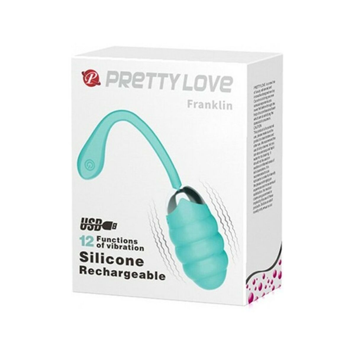 Äggvibrator Pretty Love Franklin Turkos (Ø 3,6 cm) - 3