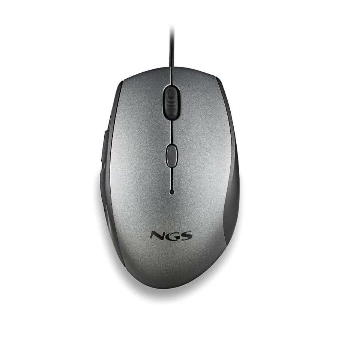 Mus NGS MOTHGRAY Grå 1600 dpi (1 antal) - 3