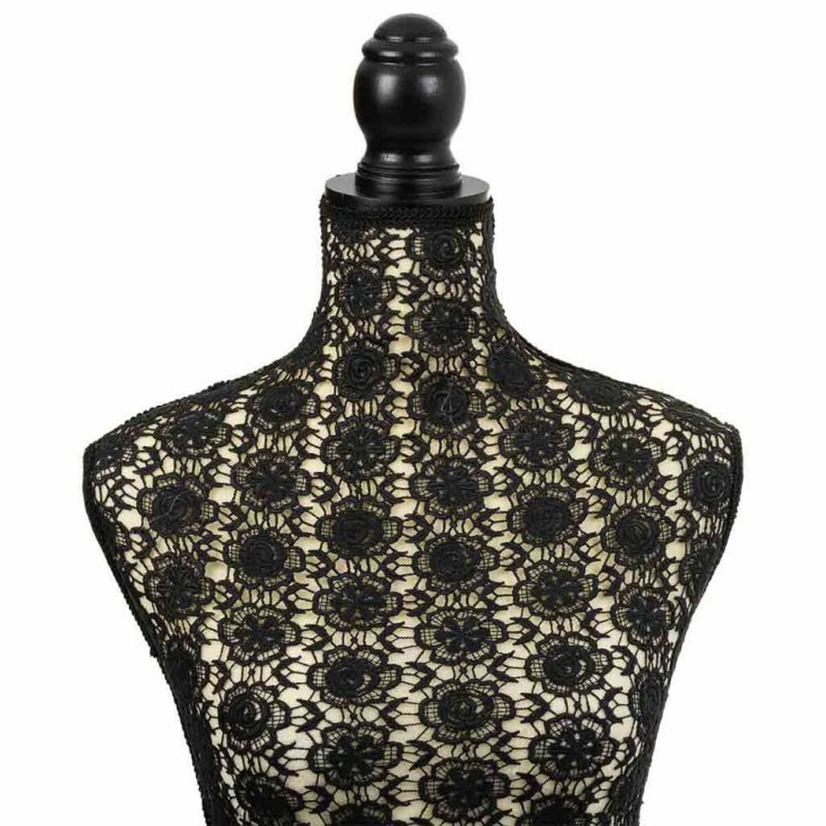 Mannekäng Alexandra House Living Svart Trä Tyg Polyetylen Furu Trä MDF 37 x 168 x 24 cm - 6