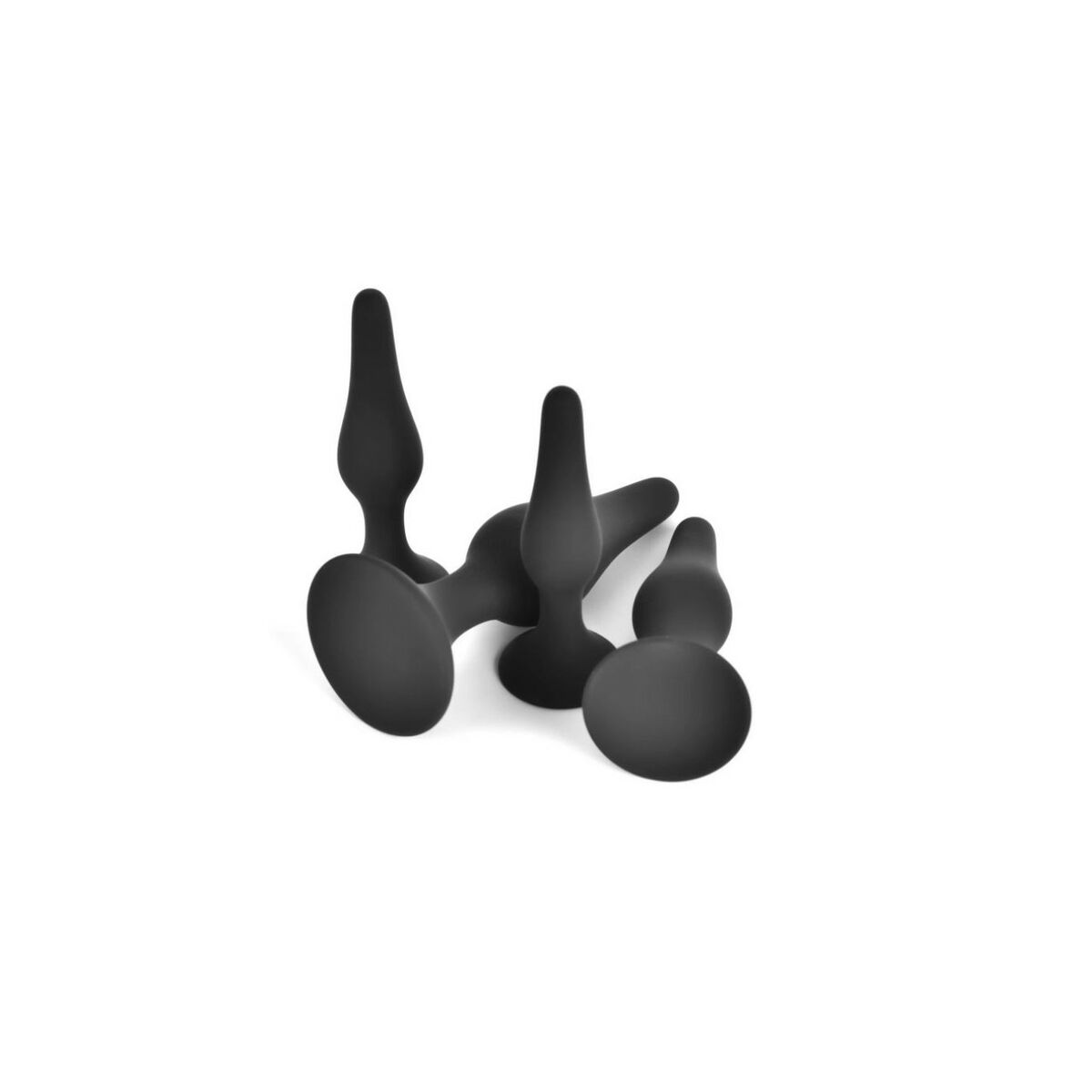 Analplugg VSCNOVELTY Svart Silikon Set 4 Delar - 3