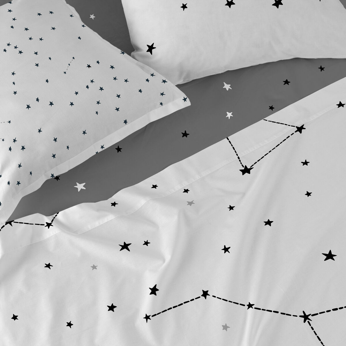 Överlakan HappyFriday Blanc Constellation Multicolour 160 x 270 cm (Stjärnor) - 3