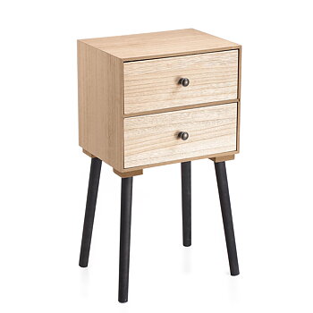 Nattduksbord Vinthera Moa Naturell Metall 35 x 26 x 65 cm