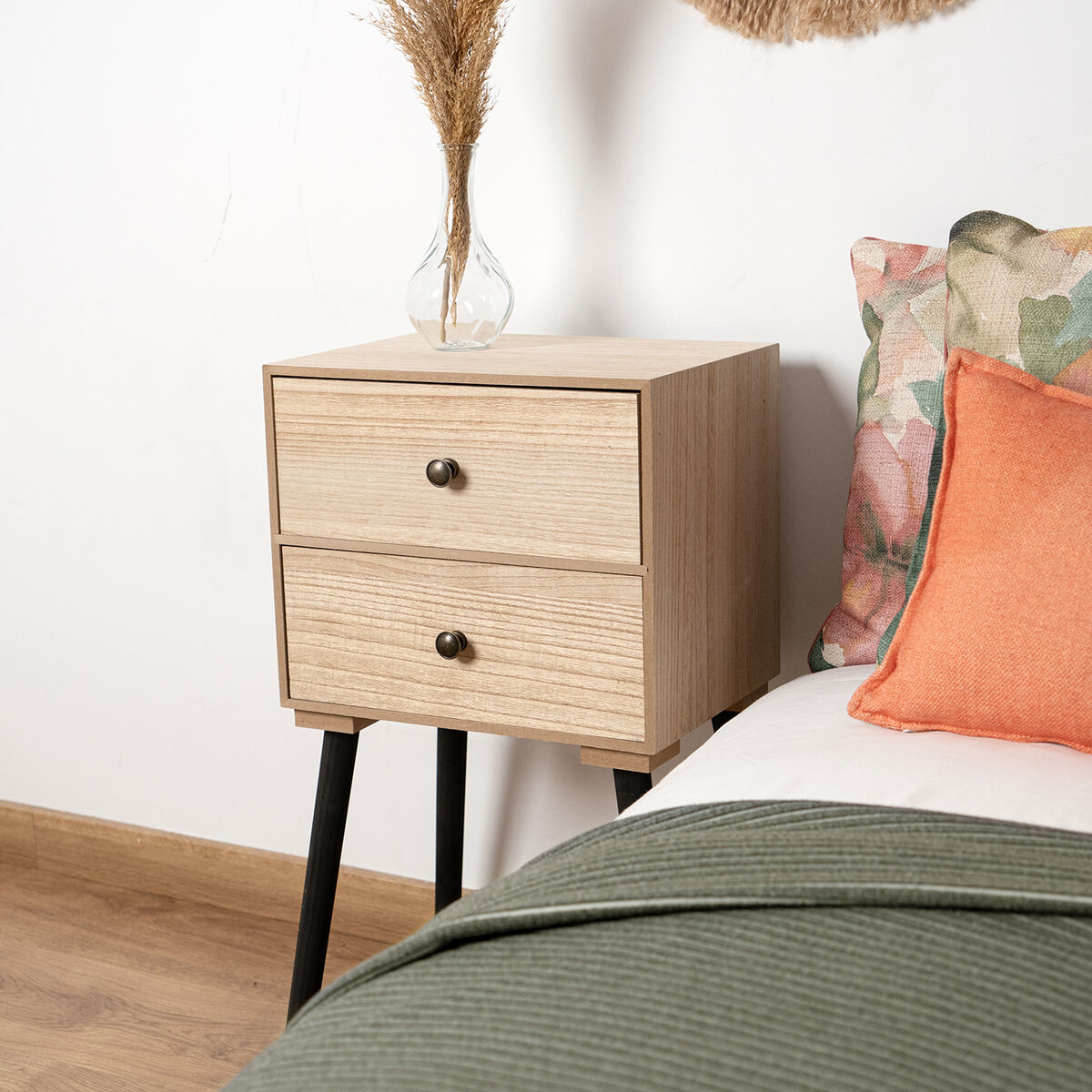 Nattduksbord Vinthera Moa Naturell Metall 35 x 26 x 65 cm - 11