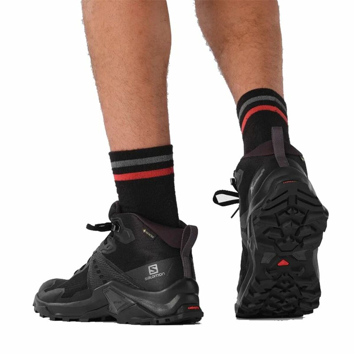 Vandring stövlar Salomon X Raise 2 Gore Tex Svart - 2