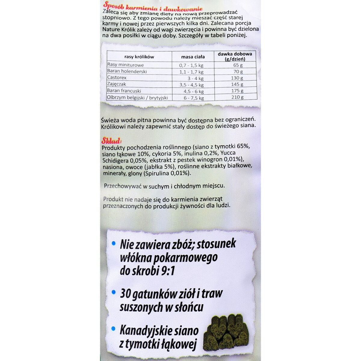 Foder Beaphar Nature Kanin 750 g - 3