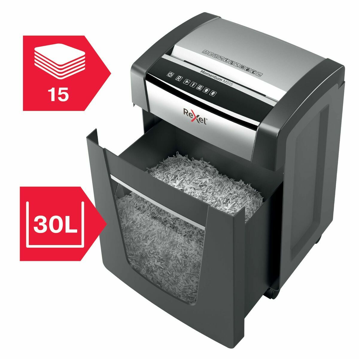 Dokumentförstörare Mikroskärande Rexel M515 30 L - 4