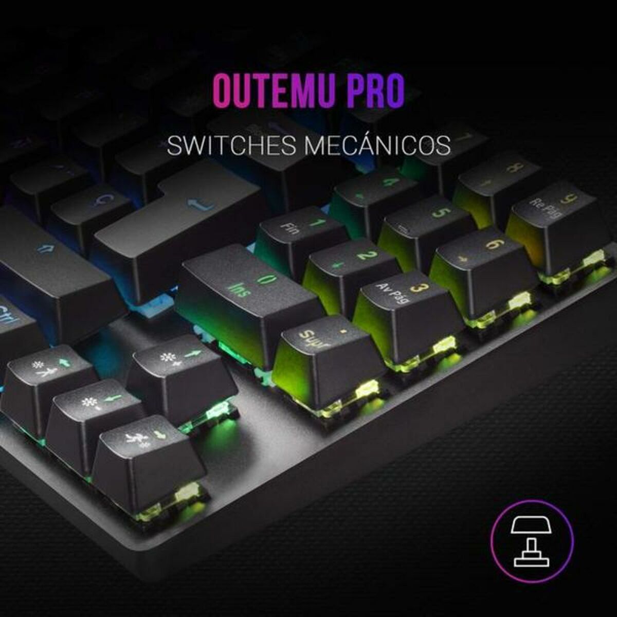 Gaming Tangentbord/ OR: Speltangentbord Mars Gaming MKREVO PRO LED RGB - 4