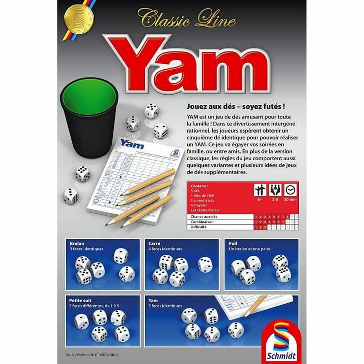 Sällskapsspel Schmidt Spiele YAM (FR) - 3
