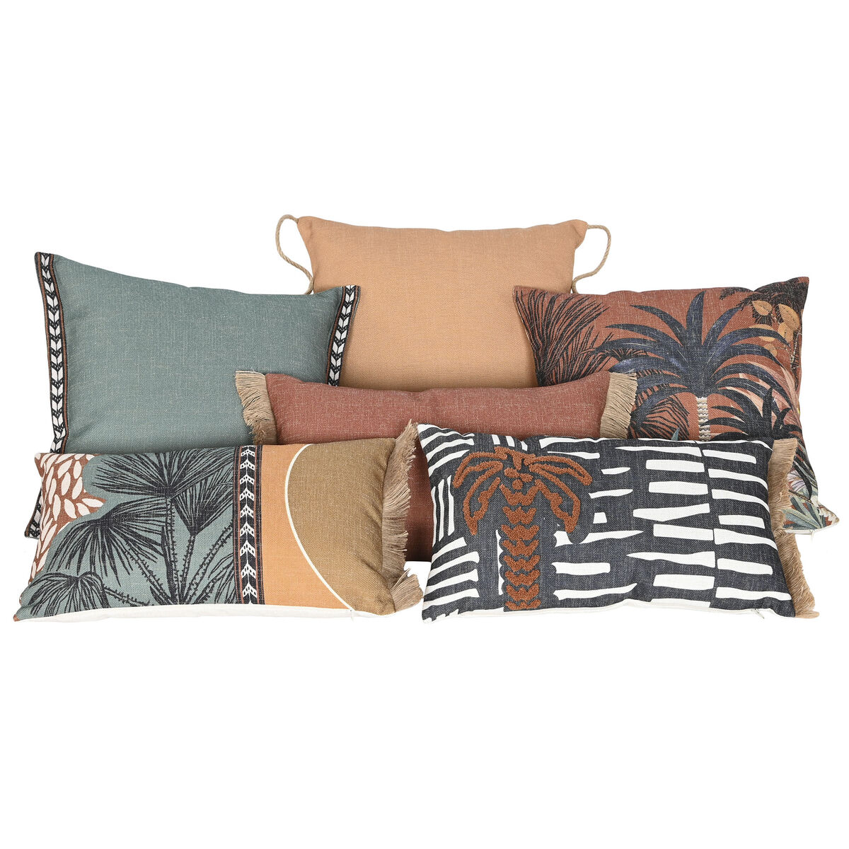 Kudde Home ESPRIT Senap Tropiskt 45 x 15 x 45 cm - 3