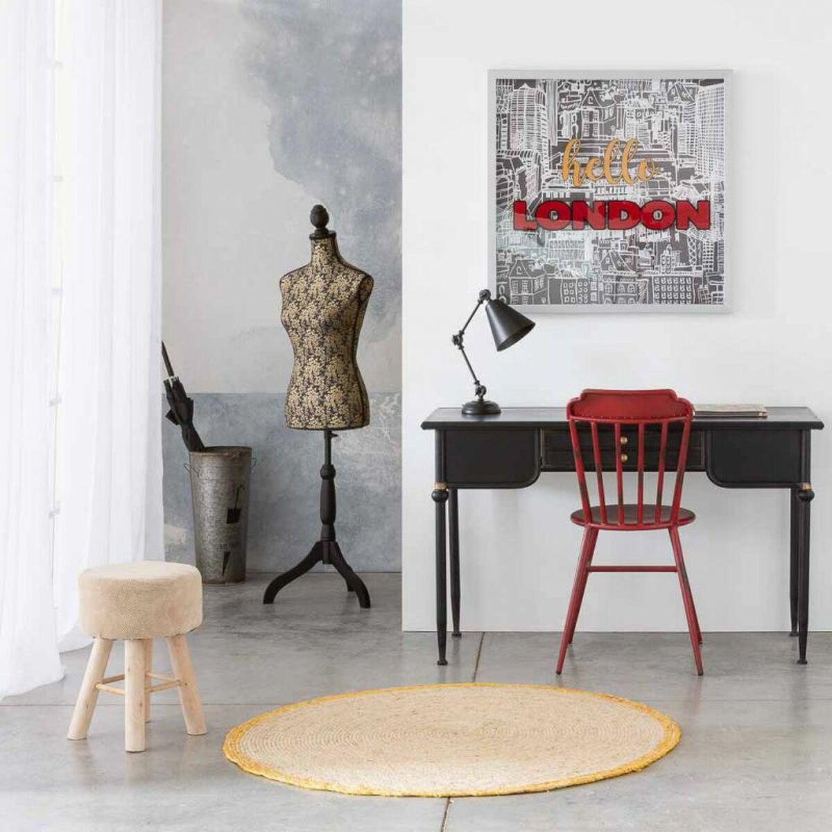Mannekäng Alexandra House Living Gyllene 37 x 168 x 24 cm - 2