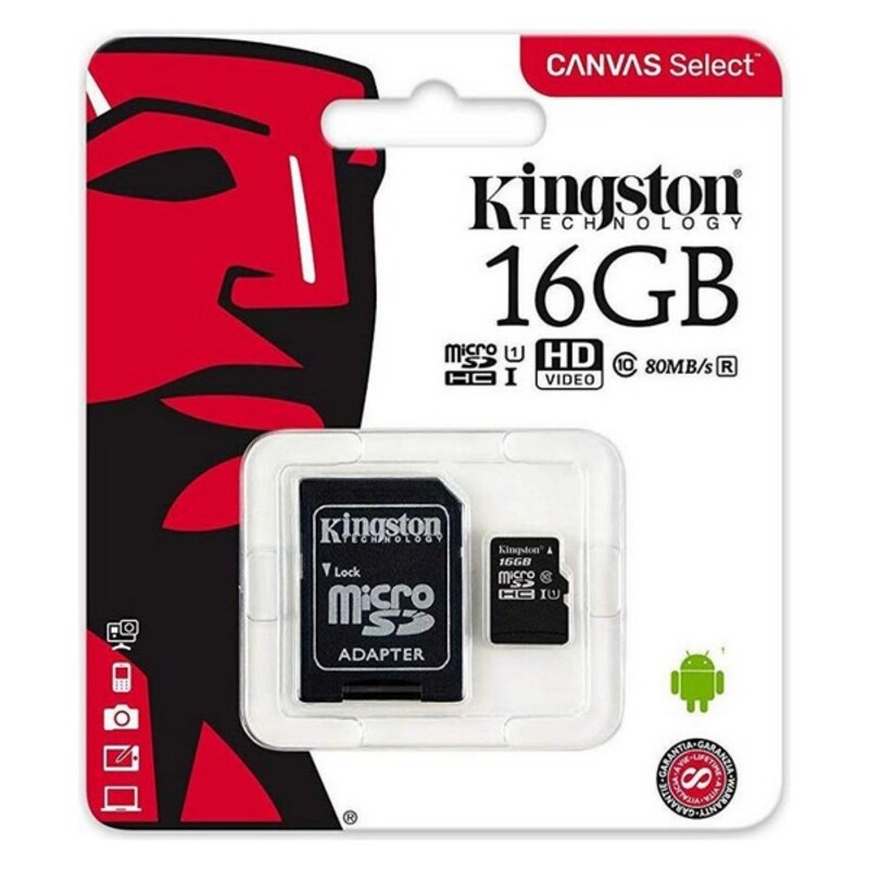 Micro-SD Minneskort med Adapter Kingston SDCS2 100 MB/s exFAT - 15