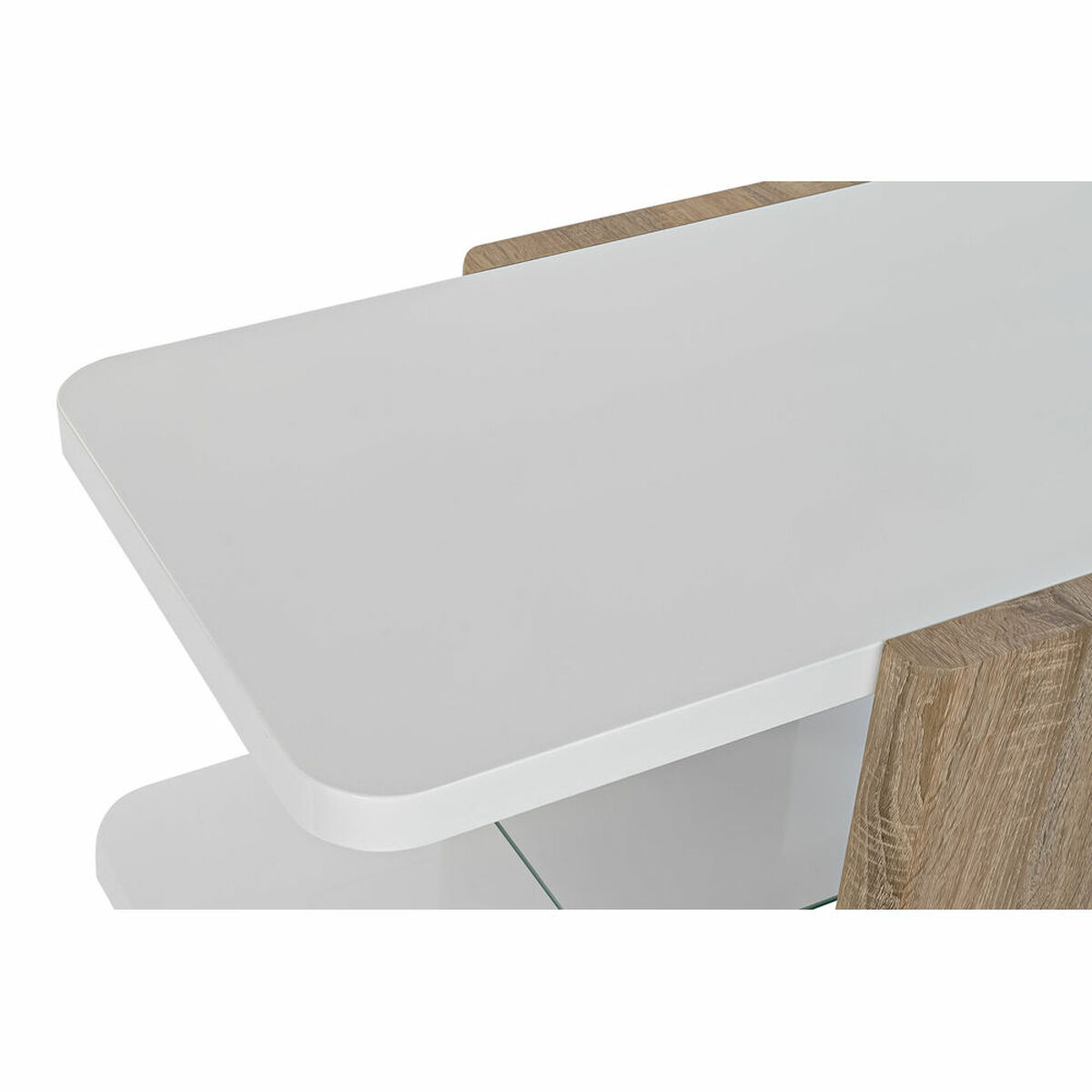 Sidobord DKD Home Decor Vit Brun Glas Trä MDF 110 x 60 x 45 cm - 7