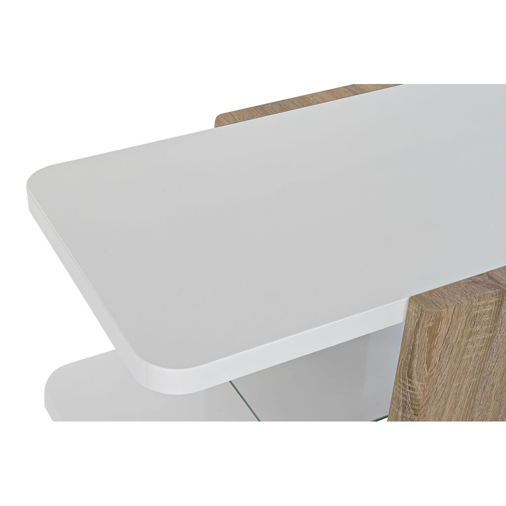Sidobord DKD Home Decor Vit Brun Glas Trä MDF 110 x 60 x 45 cm - 5