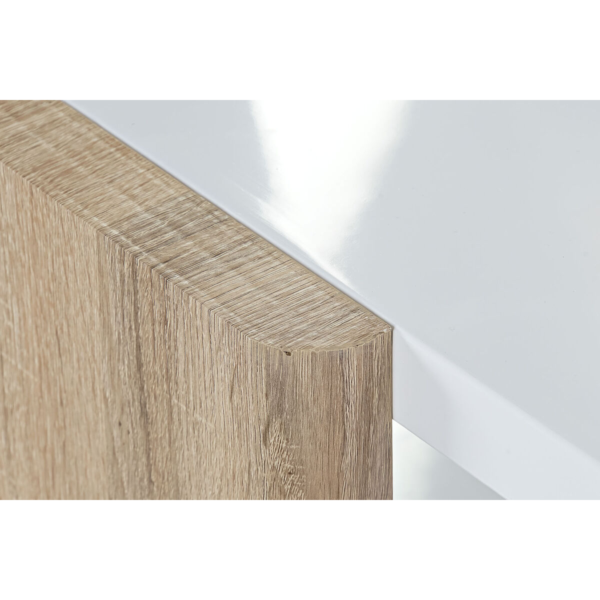 Sidobord DKD Home Decor Vit Brun Glas Trä MDF 110 x 60 x 45 cm - 9