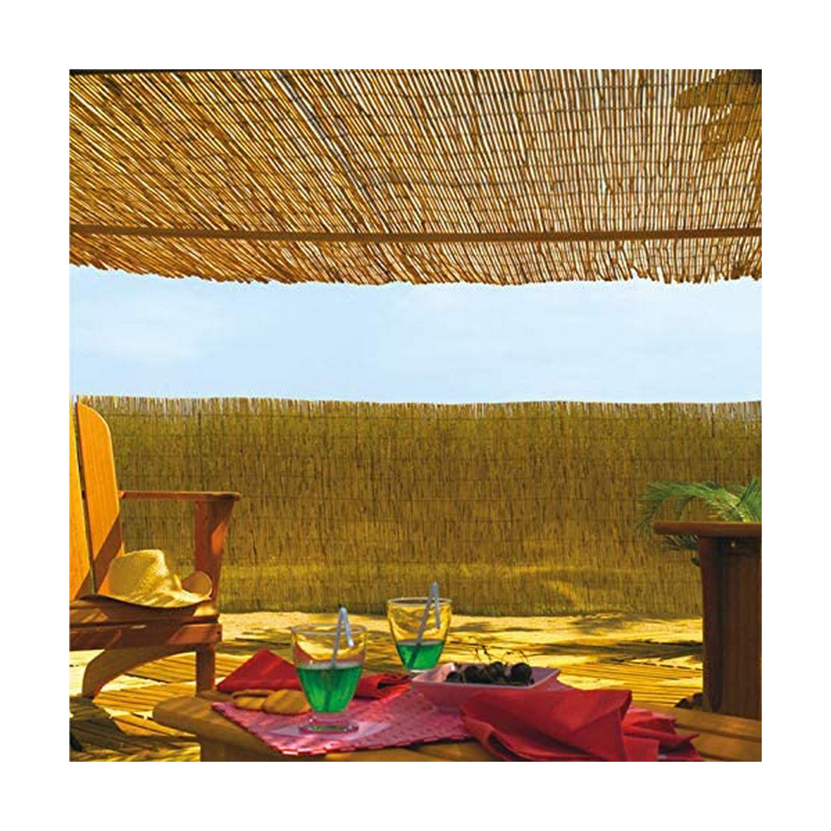 Trädgårdsstaket EDM 75817 Brun Bambu 1,5 x 5 m - 4