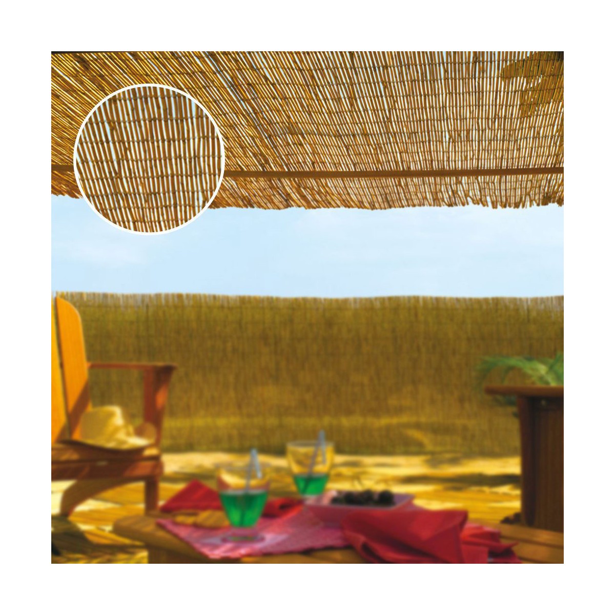 Trädgårdsstaket EDM 75817 Brun Bambu 1,5 x 5 m - 2