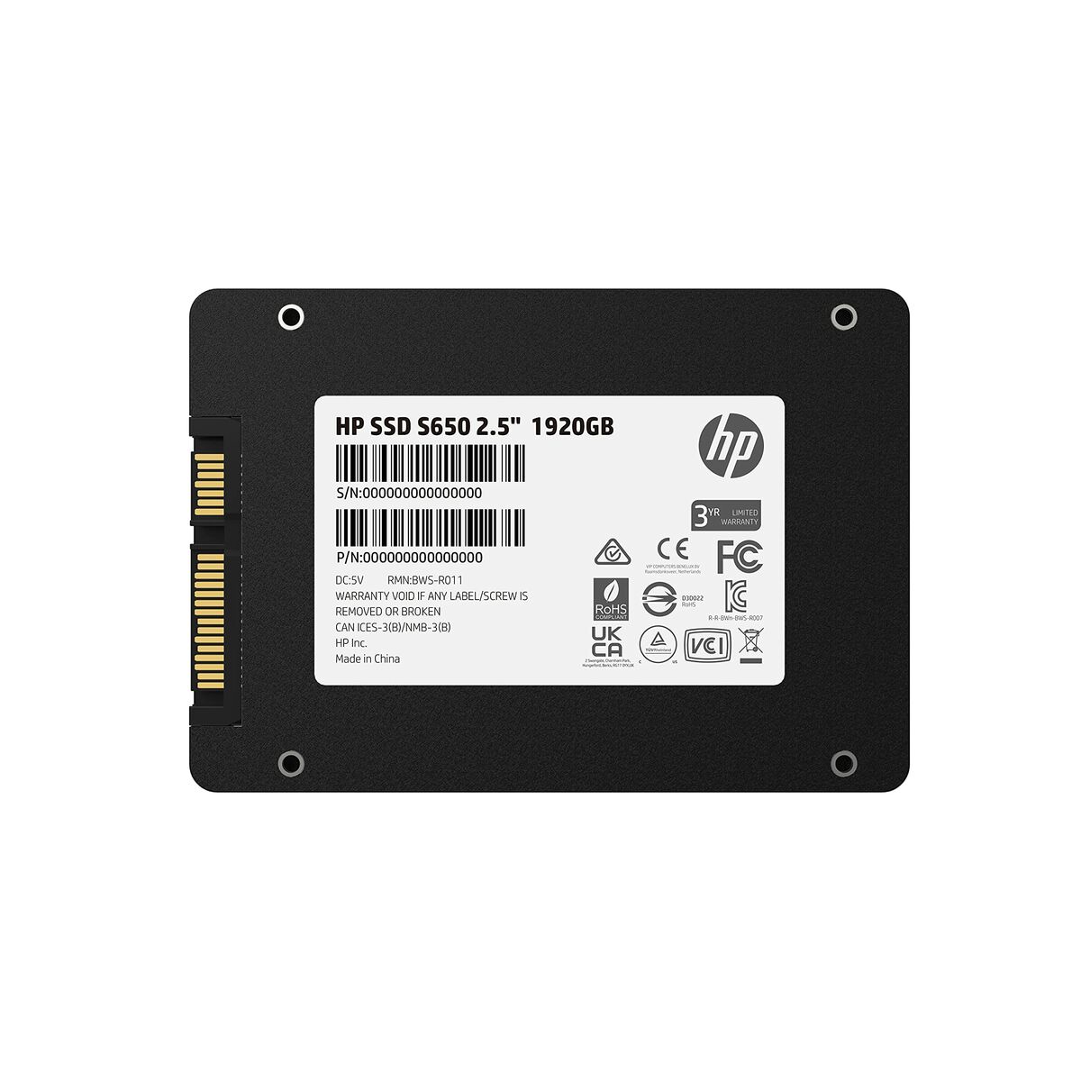 Hårddisk HP 345N1AA 1920 GB SSD 2,5" - 8