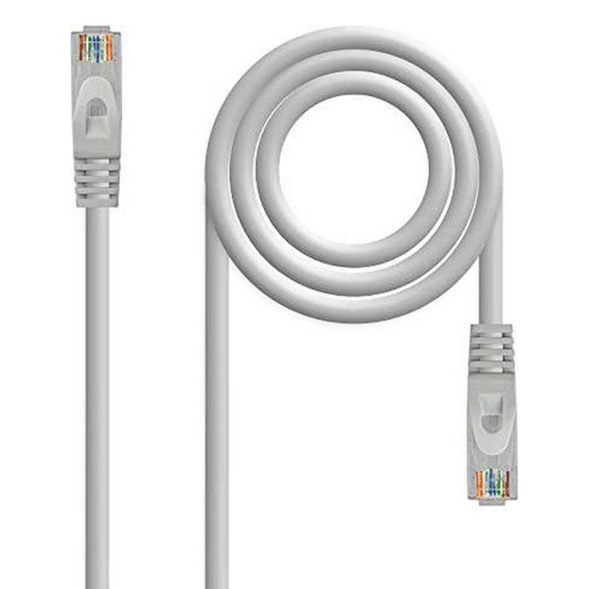 Nätkabel UTP Styv Kategori 6 NANOCABLE 10.20.1803-BL LSZH (2 m) Blå Svart 3 m - 5