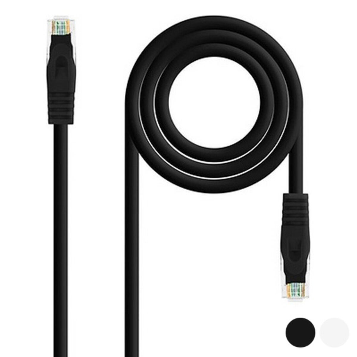 Nätkabel UTP Styv Kategori 6 NANOCABLE 10.20.1803-BL LSZH (2 m) Blå Svart 3 m - 2