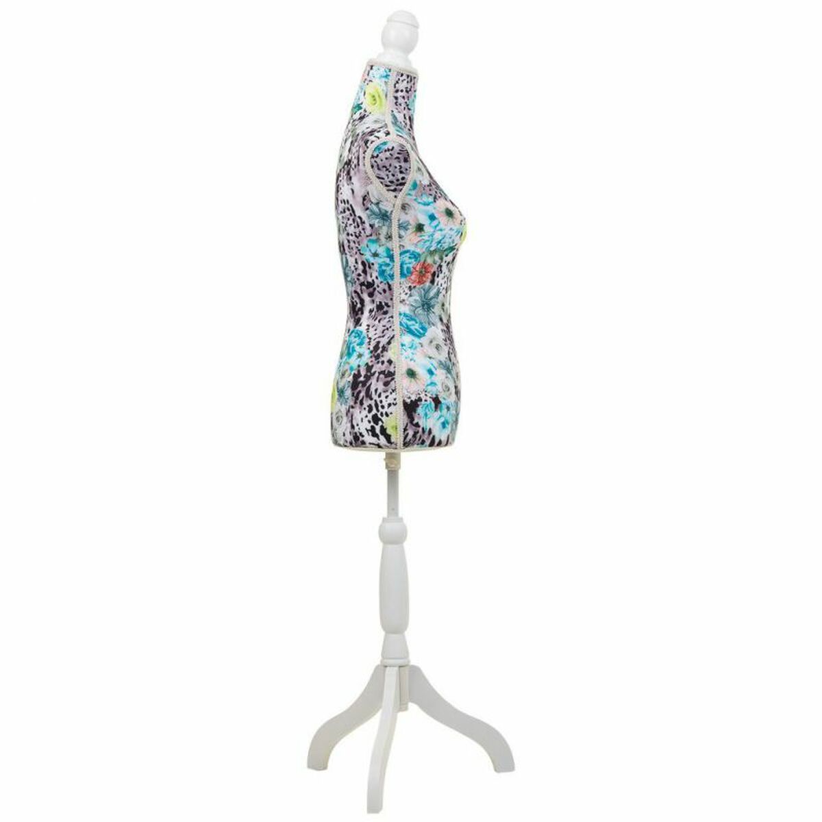 Mannekäng Alexandra House Living Blå Polyester Trä Polyetylen Furu Trä MDF 37 x 168 x 24 cm - 2