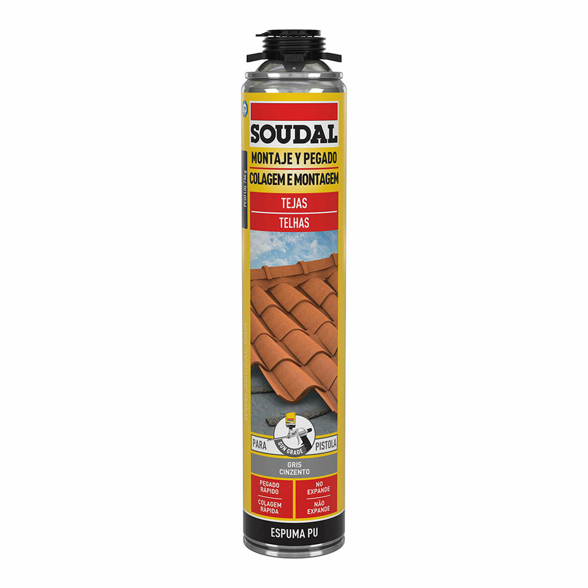 Skum Soudal Polyuretan Pistol Tak Grå 750 ml - 2