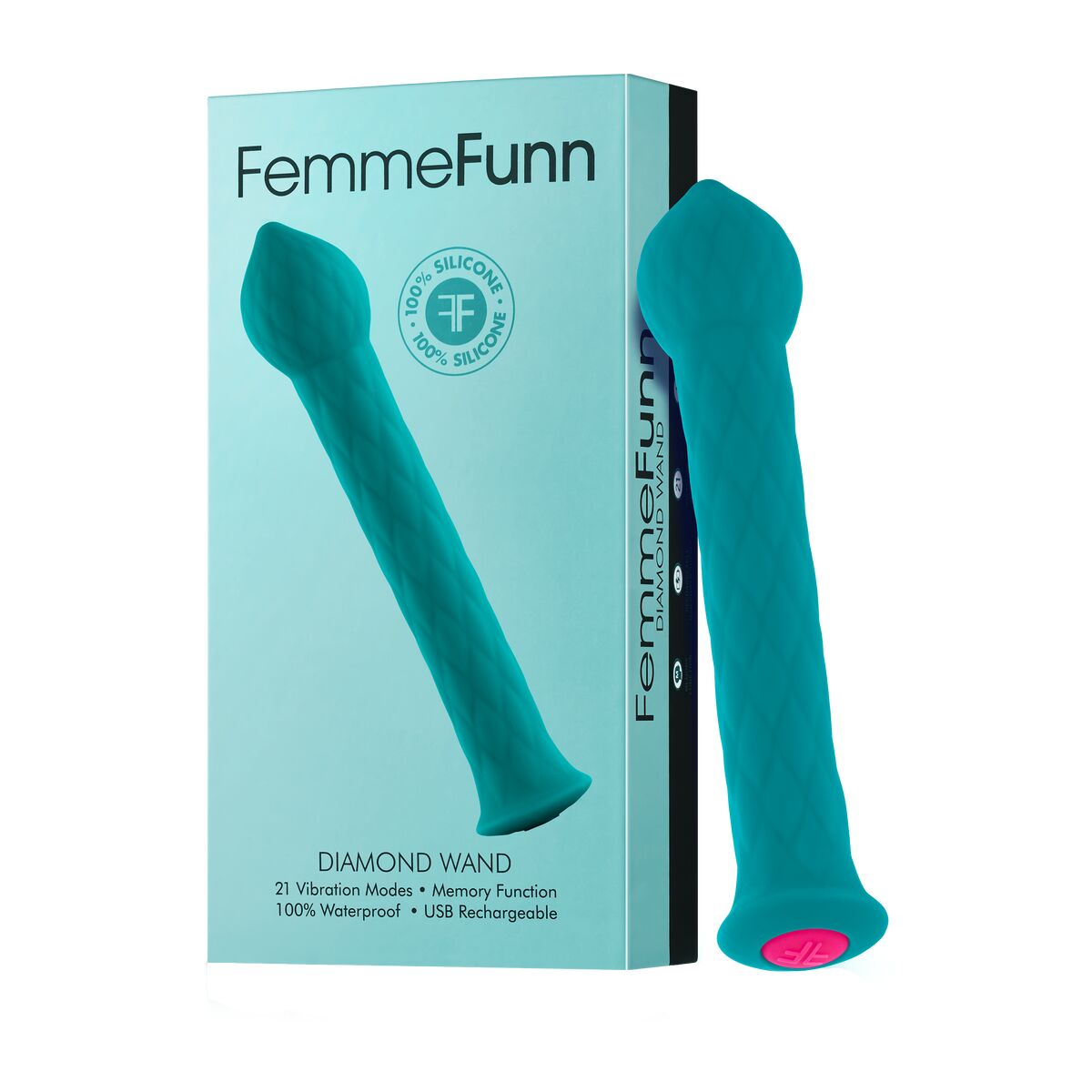Minivibrator FemmeFunn Diamond Wand Grön - 6