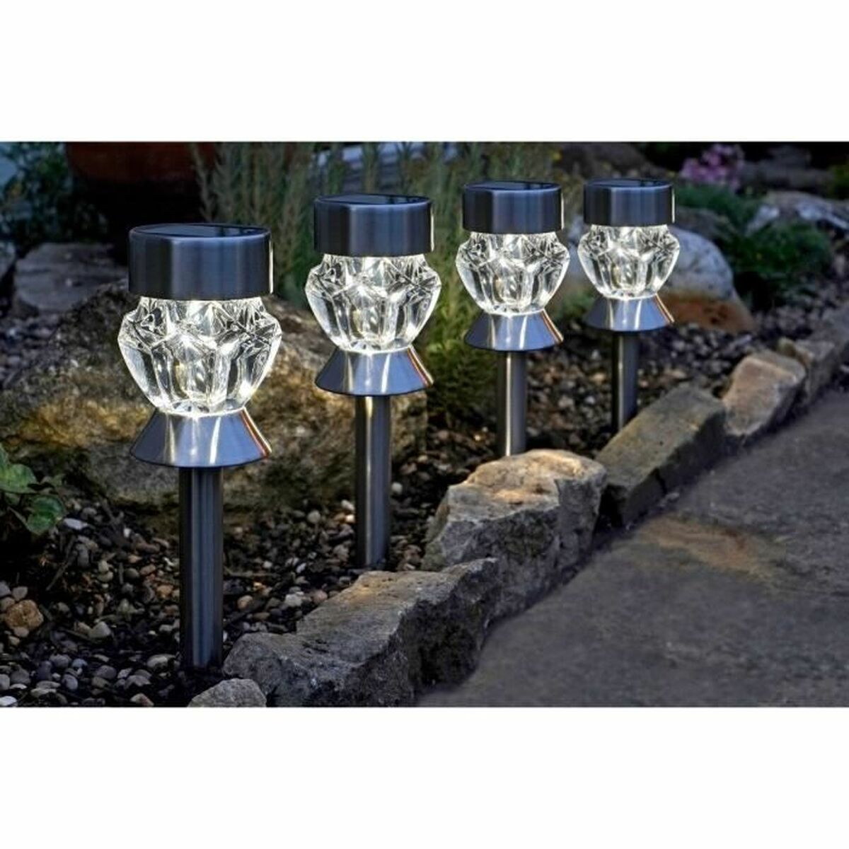 Uppsättning med solcellsstav Smart Garden Glas (4 antal) - 2