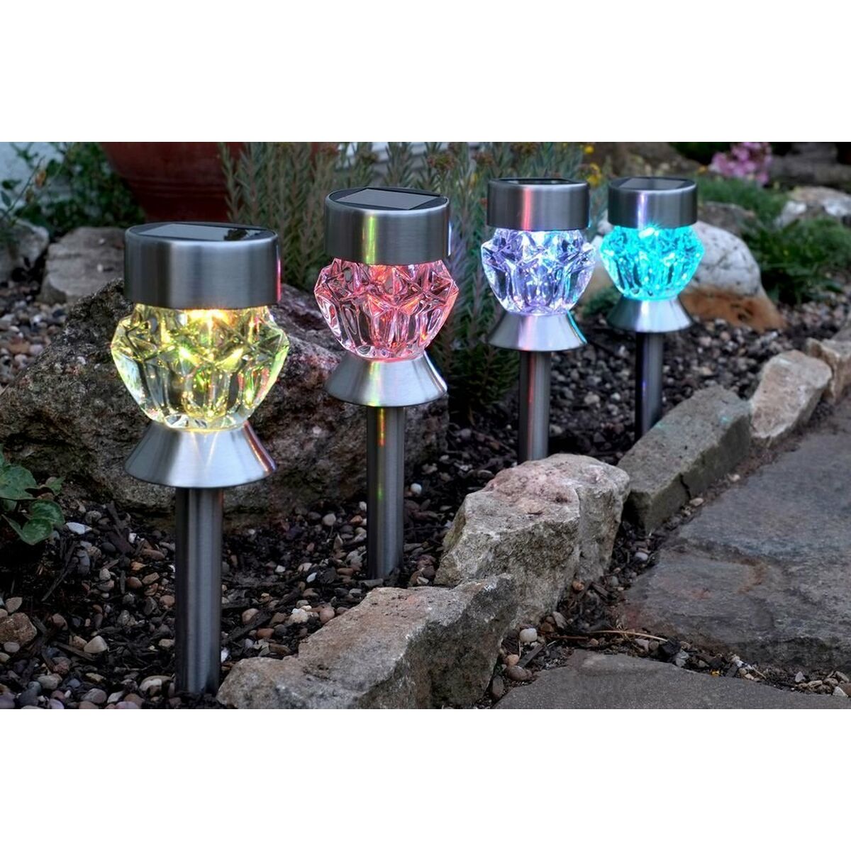 Uppsättning med solcellsstav Smart Garden Glas (4 antal) - 3