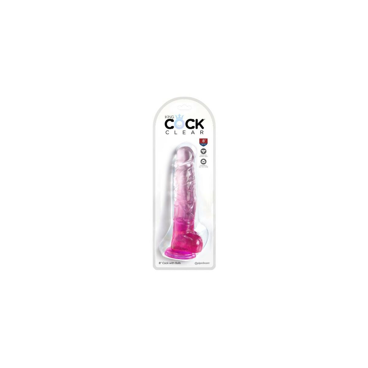 Realistisk dildo Pipedream - King Cock Rosa - 2