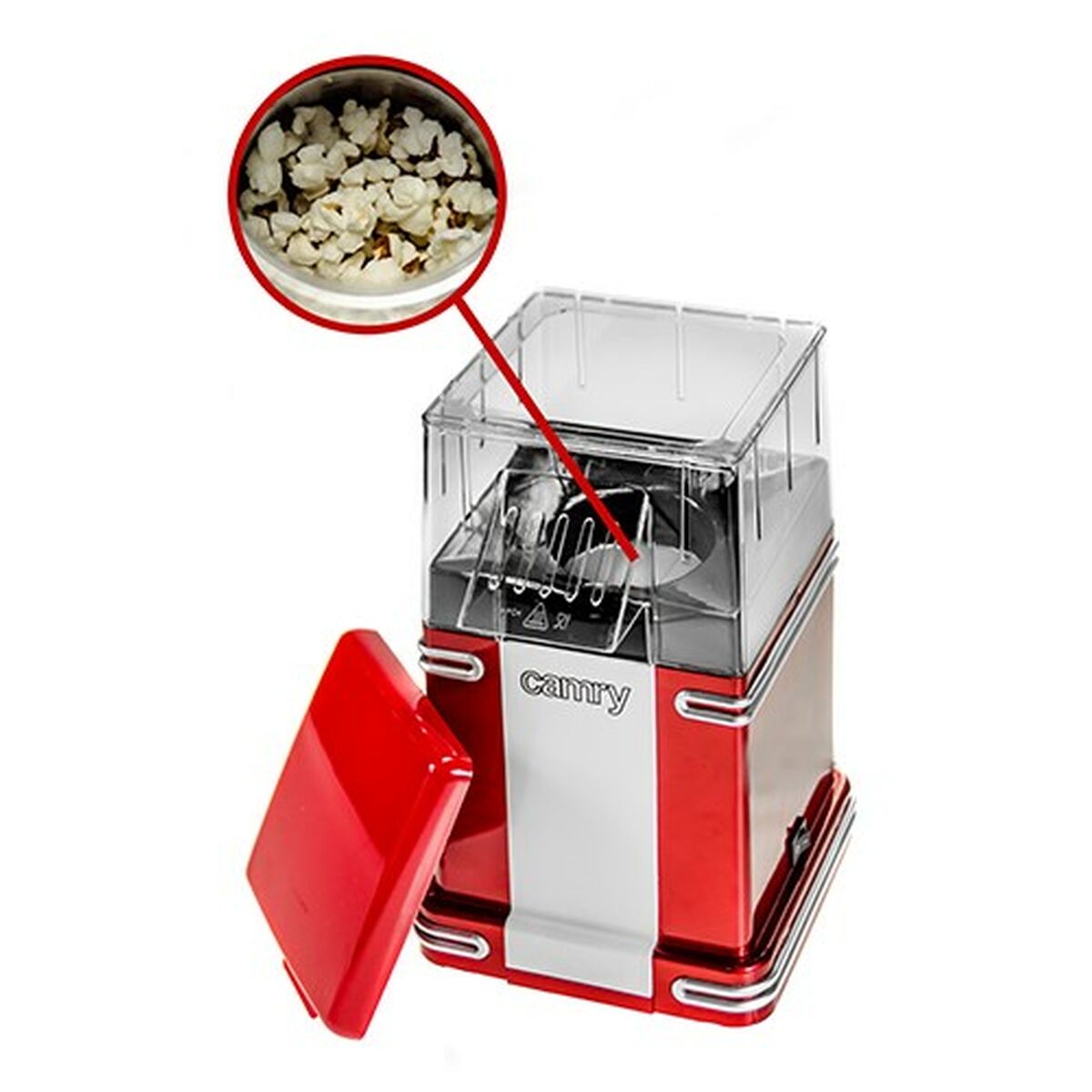 Popcornmaskin Adler CR 4480 Vit Röd - 7