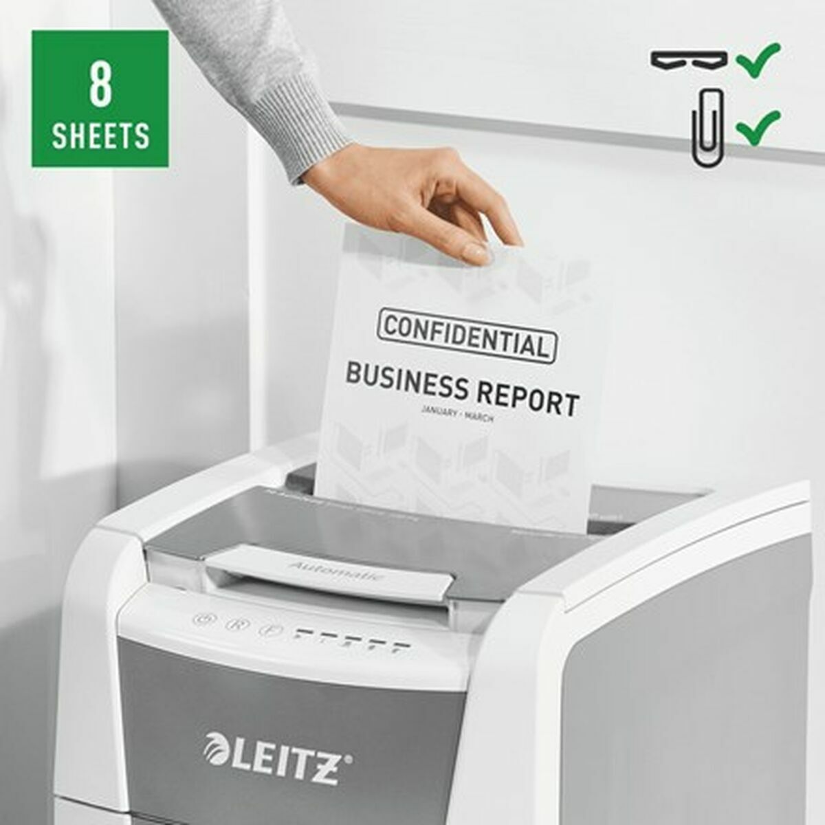 Dokumentförstörare Leitz IQ 100 Autofeed P4 - 2