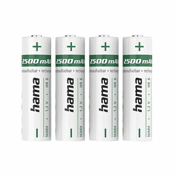 Laddningsbara Batterier Hama 00223531 2500 mAh 1,2 V AA (4 antal)